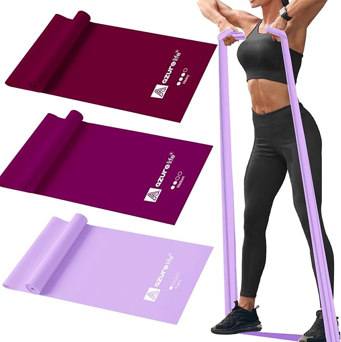 Resistance Bands,Professional Long Non-Latex Elastic Stretch Bands,Exercise Bands for Physical Therapy, Yoga, Pilates, Rehab, at-Home or The Gym Workouts, Strength Training-GravixFit