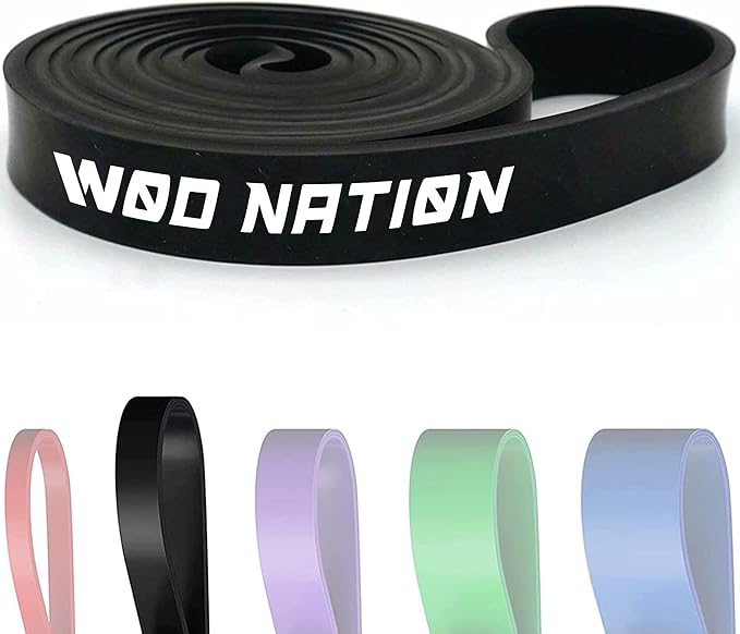 WOD Nation Pull Up Assistance Bands (10-175lbs Band) - Best for Pullup Assist, Chin Ups, Resistance Bands Exercise, Stretch, Mobility Work & Serious Fitness - 41 inch Straps-GravixFit