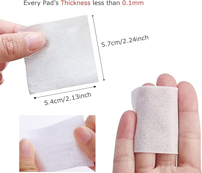1000 PCS Thin Makeup Facial Cotton Pads, Square Makeup Remover Cotton Pads, Facial Eye Lip Nail Polish Makeup Remover, Non-Woven Cotton, Lint Free-GravixFit