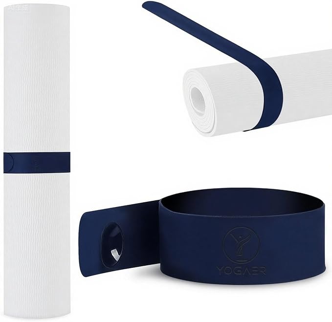 25" Yoga Mat Strap | Slap Band Holder for Carrying and Storage Mats | Rolled Scrunchie Yoga Essential Accessory-GravixFit