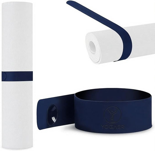25" Yoga Mat Strap | Slap Band Holder for Carrying and Storage Mats | Rolled Scrunchie Yoga Essential Accessory-GravixFit