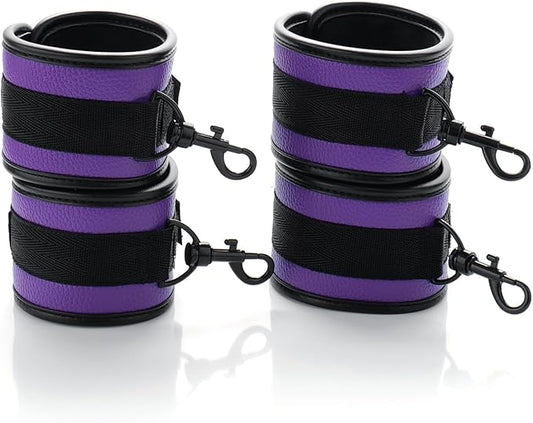 6pcs Black PU Adjustable Straps Sports Training Fitness Gear Home Yoga Set-GravixFit