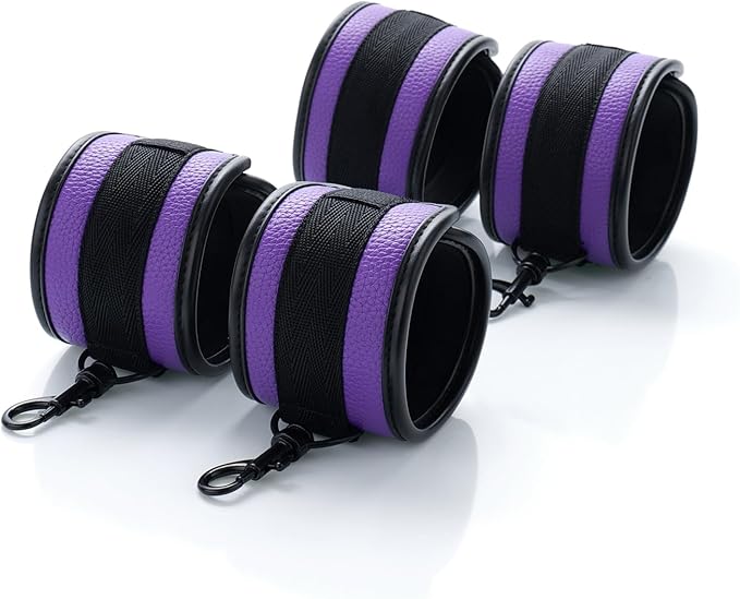 6pcs Black PU Adjustable Straps Sports Training Fitness Gear Home Yoga Set-GravixFit