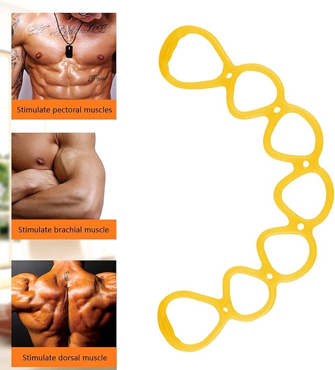 7 Ring Stretch Resistance Exercise Band, BetterJonny Workout Bands Yoga Stretching，Foot, Leg and Arm Exerciser for Home or Fitness Center Workout Walking Exercise-GravixFit