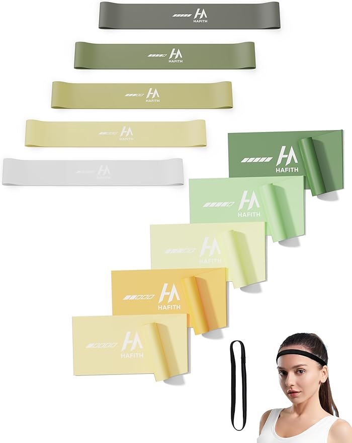 Fabric Resistance Bands for Women – 5 Level Exercise Bands Resistance Set, Resistance Bands for Working Out with Handles, Workout Bands Resistance for Women, Yoga, Pilates, Glutes, Legs,Vigor Yellow-GravixFit