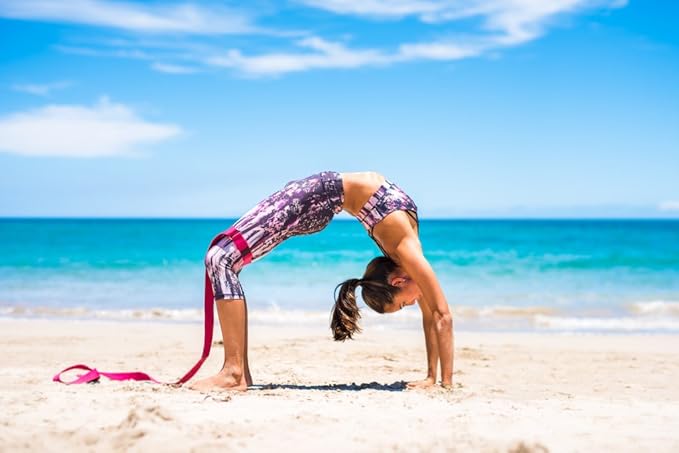 Clever Yoga - 8 ft Yoga Strap for Exercise & Physical Therapy, Leg Stretching Strap Yoga Accessories & Stretching Equipment, Leg Stretcher for Women & Men, Home Workout Essentials-GravixFit