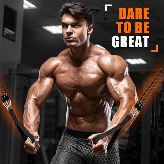 WHATAFIT Resistance Bands, Exercise Bands，Resistance Bands for Working Out, Work Out Bands with Handles for Men and Women Fitness, Strength Training Home Gym Equipment-GravixFit