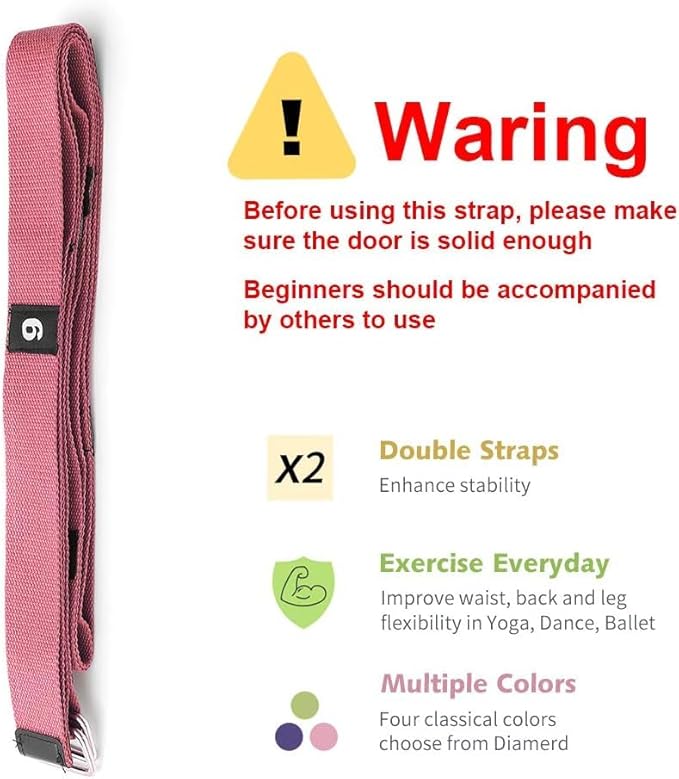 Leg Stretcher Strap, Stretching Equipment with Door Anchor Flexibility Trainer Backbend Assist for Dance Aerial Yoga Ballet Leg Stretching Exercise-GravixFit