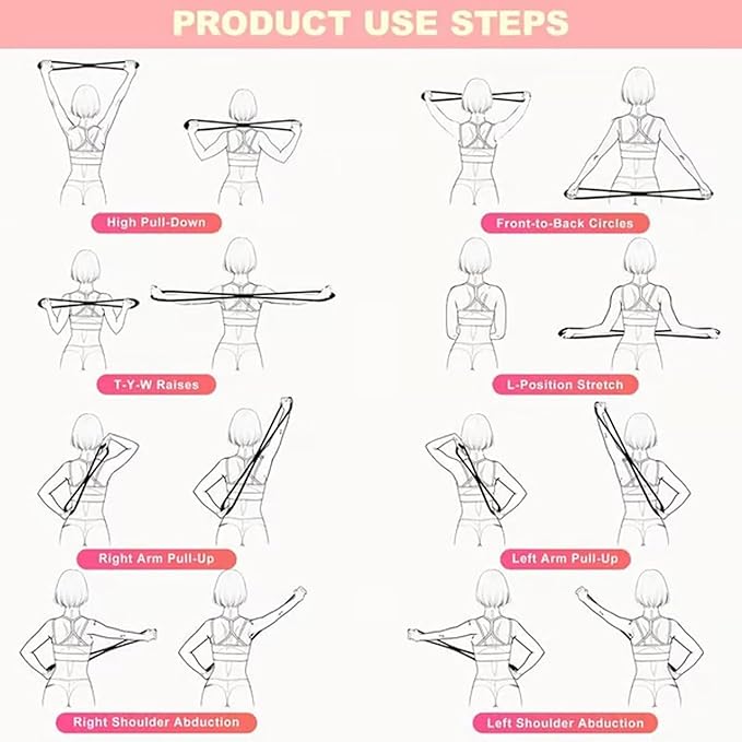 Luminousdo Resistance Bands,2025 New Upgraded Figure 8 Resistance Band for Working Out,High Elasticity Stretch Arm Rope for Yoga,Chest Expander Strap with Handles for Women Men-GravixFit