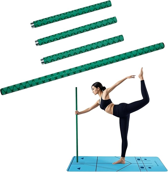 The Huang Yunming yoga stick is made of sturdy steel that is 5 feet high and an adjustable stretching stick, providing flexibility, agility, and balance. Multi functional fitness stick with 5 steel pipes-GravixFit