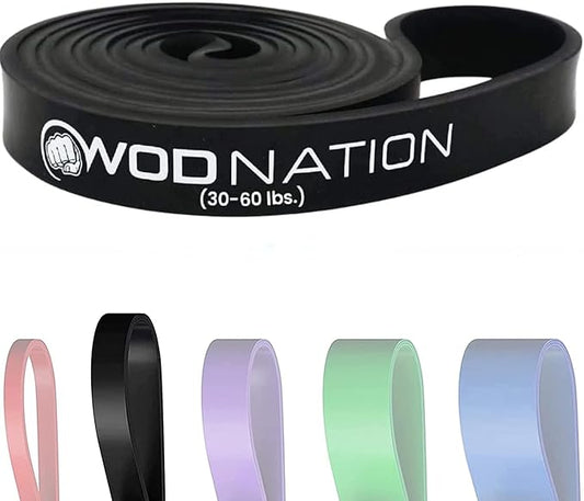 WOD Nation Pull Up Assistance Bands (10-175lbs Band) - Best for Pullup Assist, Chin Ups, Resistance Bands Exercise, Stretch, Mobility Work & Serious Fitness - 41 inch Straps-GravixFit