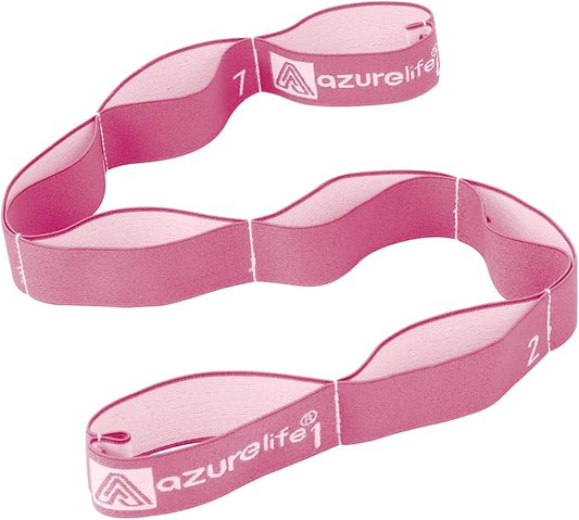 Premium Durable Stretch Straps with Loops, Stretching Strap for Physical Therapy, Multi-Loop Yoga Strap Fitness Exercise Strap for Yoga, Pilates, Dance, Flexibility&Exercise-GravixFit