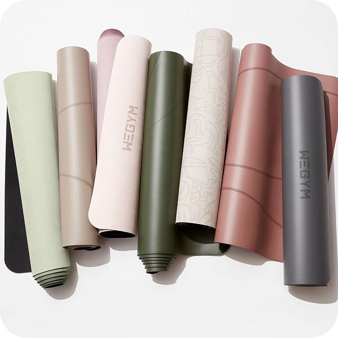 4mm Cushioned Exercise Mat for Yoga & Pilates - Anti Slip, Polyurethane with Suede Top & Carrying Strap-GravixFit