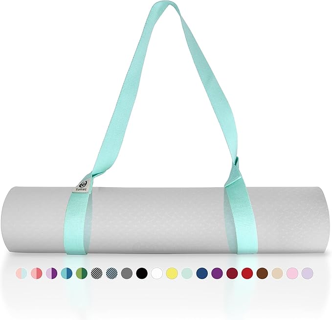 Tumaz Yoga Mat Strap [MAT NOT Included] (2 Sizes) with Extra Thick & Comfy Delicate Texture, Adjustable Yoga Mat Carrier-GravixFit