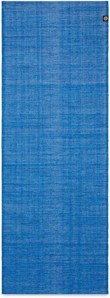 Manduka Shala Yoga Rug 71" - Outdoor Yoga & Meditation | Foldable & Machine Washable | Natural Cotton | Handmade | 71 x 26 inches | Flaneur Blue-GravixFit