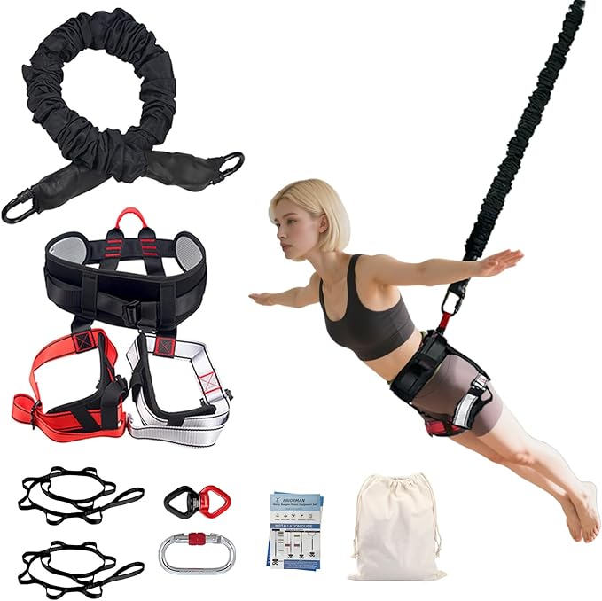 Bungee Fitness Set, Heavy Resistance Band Set, Professional 4D Yoga Bungee Rope Workout Equipment W/6 Sizes, for Home Gym Training & Fitness(Not for Extreme Sports)-GravixFit
