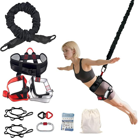 Bungee Fitness Set, Heavy Resistance Band Set, Professional 4D Yoga Bungee Rope Workout Equipment W/6 Sizes, for Home Gym Training & Fitness(Not for Extreme Sports)-GravixFit