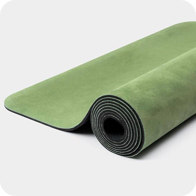 4mm Cushioned Exercise Mat for Yoga & Pilates - Anti Slip, Polyurethane with Suede Top & Carrying Strap-GravixFit