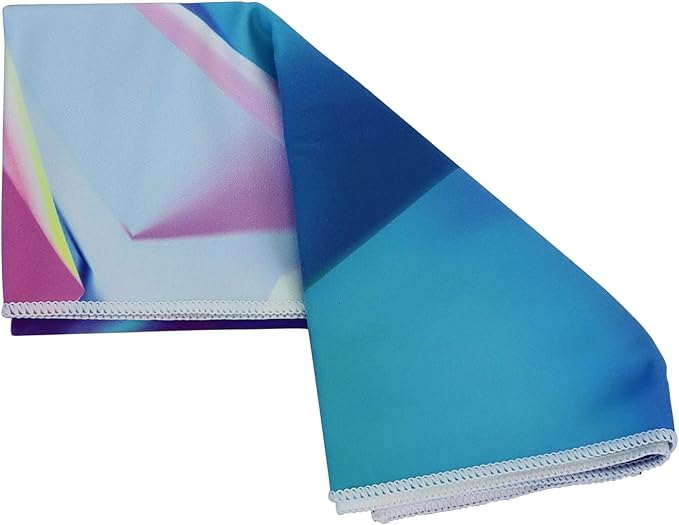 Yoga Design LAB | The Hand Towel | Premium Non Slip Hand Towel | Designed in Bali | Colorful Eco Printed + Quick Dry + Soft | Hot Yoga, Bikram, Ashtanga, Sport, Barre, Travel (Crystal)-GravixFit
