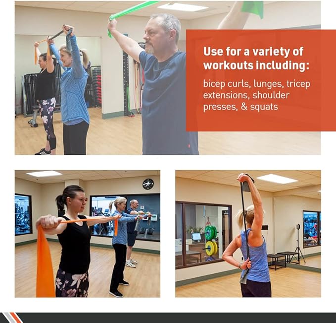 Body Sport Exercise Bands - Resistance Bands in 50 yard Rolls for Fitness, Stretching, or Physical Therapy-GravixFit