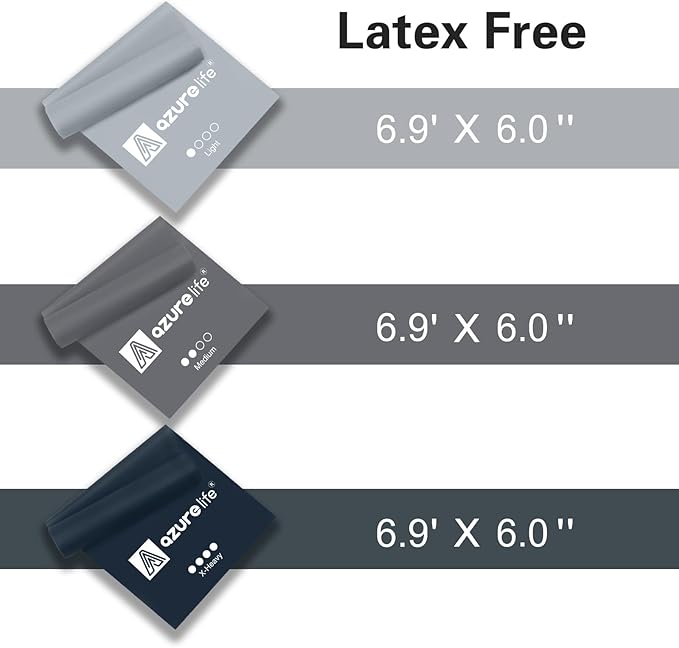 Resistance Bands,Professional Long Non-Latex Elastic Stretch Bands,Exercise Bands for Physical Therapy, Yoga, Pilates, Rehab, at-Home or The Gym Workouts, Strength Training-GravixFit