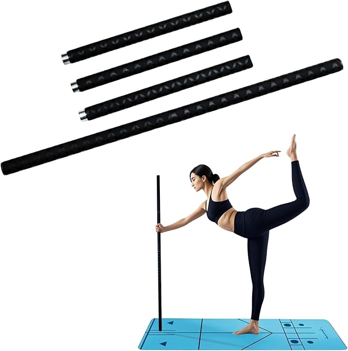 The Huang Yunming yoga stick is made of sturdy steel that is 5 feet high and an adjustable stretching stick, providing flexibility, agility, and balance. Multi functional fitness stick with 5 steel pipes-GravixFit