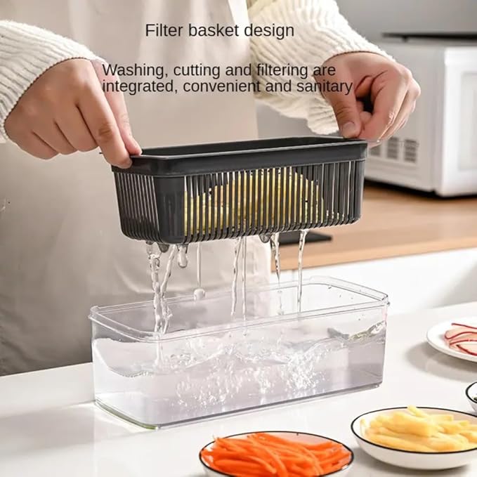 16-in-1 Ultimate Vegetable Chopper & Mandoline Slicer – Multi-Blade Food Dicer, Spiralizer, Grater & Cutter with Container – Kitchen Gadget for Fruits, Veggies, Cheese – Black & Green-GravixFit