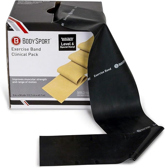 Body Sport Exercise Bands - Resistance Bands in 50 yard Rolls for Fitness, Stretching, or Physical Therapy-GravixFit