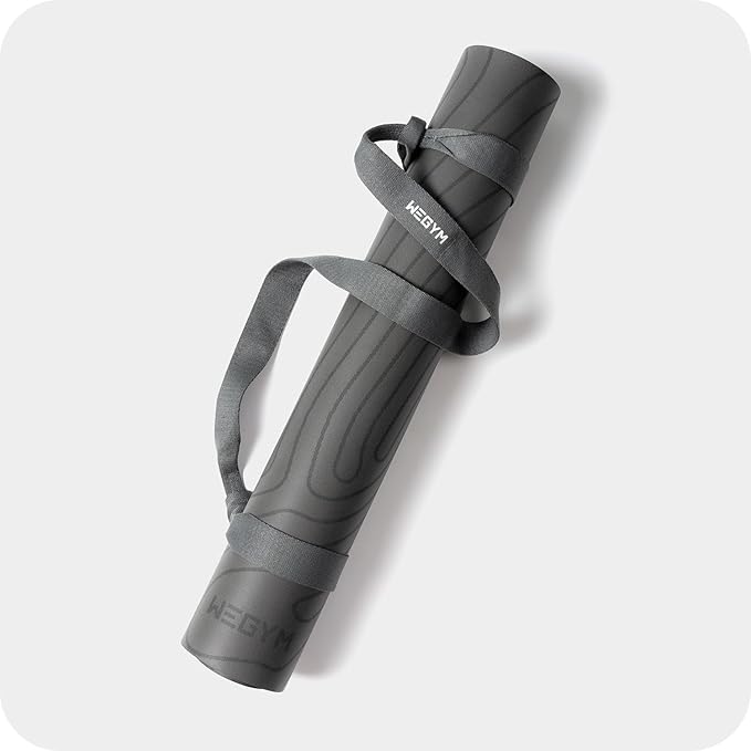 4mm Cushioned Exercise Mat for Yoga & Pilates - Anti Slip, Polyurethane with Suede Top & Carrying Strap-GravixFit