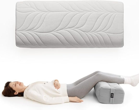 Zonli Yoga Bolster Pillow for Meditation & Restorative Yoga - Rectangular Support Cushion with Removable Cotton Cover & Carry Handle, 26"x11"x7"-GravixFit