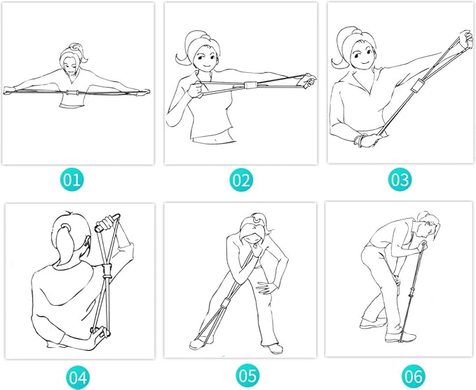 Fitness 8 Yoga Pulling Rope Resistance Band & Arm Resistance Bands Workout Chest Arm and Shoulder Stretch Bands Exercise Equipment-GravixFit