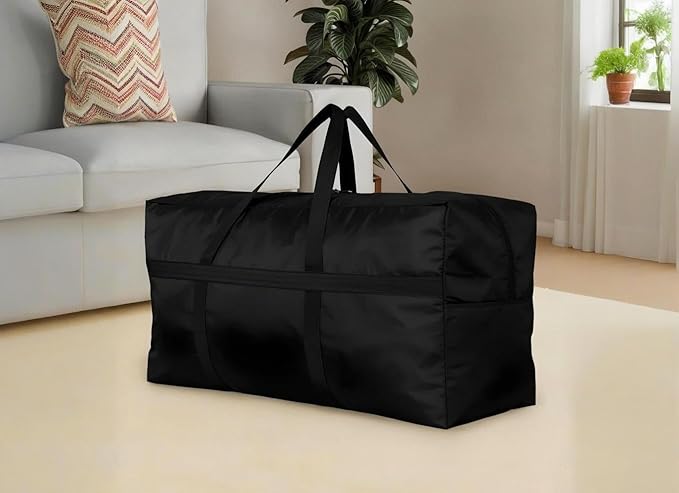 Extra Large Storage Duffle Bag with Zippers and Handles, Big Foldable Duffle Bag for Travel-GravixFit