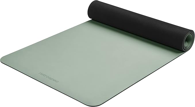 Retrospec Laguna 5mm Yoga Mat - Fitness Mat for Women, Men & Children, Slip-Resistant and Moisture Absorbing Exercise Mat for Home, Pilates, Yoga and Floor Workouts-GravixFit