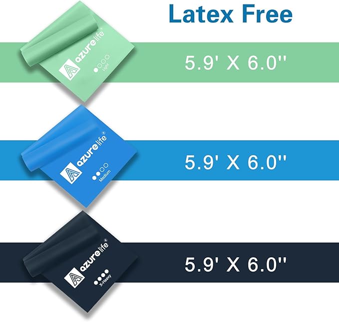 Resistance Bands,Professional Long Non-Latex Elastic Stretch Bands,Exercise Bands for Physical Therapy, Yoga, Pilates, Rehab, at-Home or The Gym Workouts, Strength Training-GravixFit