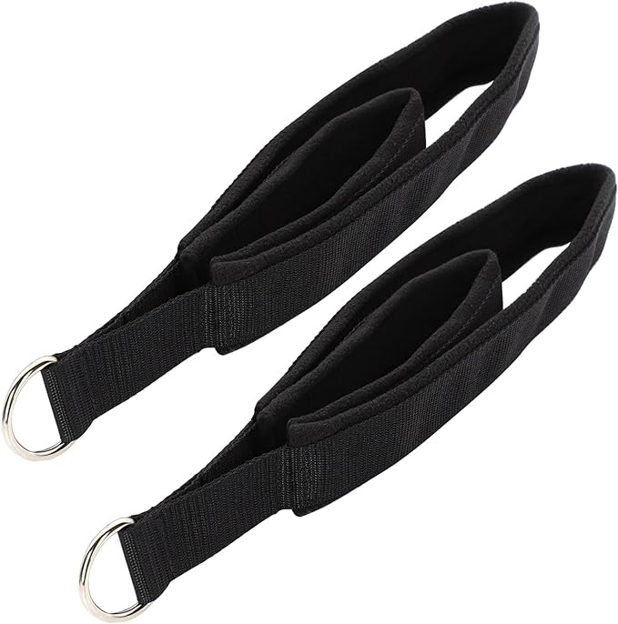 Pilates Double Loop Straps for Reformer, D Ring Straps Handle, Yoga Exercise Straps, 2 PCS-GravixFit