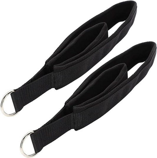 Pilates Double Loop Straps for Reformer, D Ring Straps Handle, Yoga Exercise Straps, 2 PCS-GravixFit