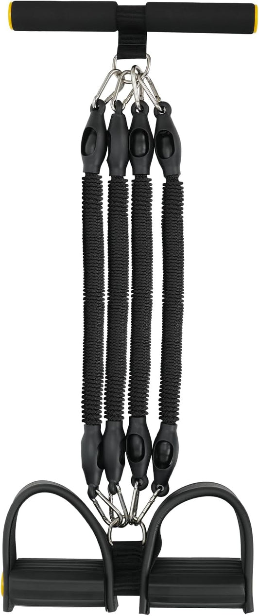 Multifunction Tension Rope, 2 Tubes Stretch Yoga Pedal Tension Strap, Adjustable Resistance, Tension Rope Fitness Equipment-GravixFit