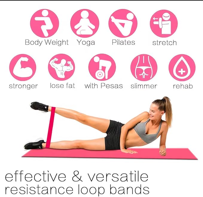 Resistance Bands Set for Women & Men – 5 Levels Latex Exercise Bands for Workout, Fitness, Home Gym, Yoga & Physical Therapy-GravixFit