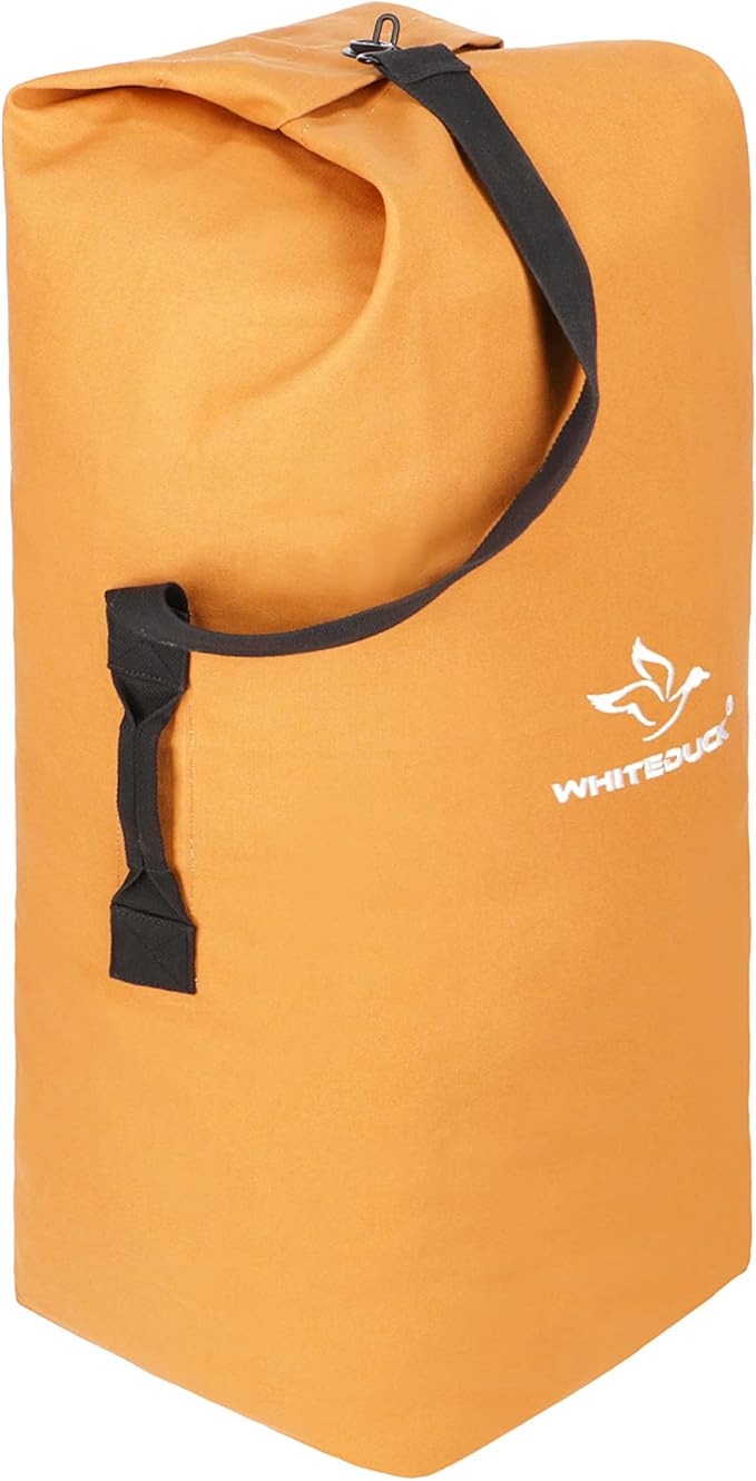 WHITEDUCK 25"x42" (430L) Top Load Canvas Duffel Bag – Military-Grade, Tear-Proof & Weatherproof, Heavy Duty for Travel, Outdoors & Military Use, with Padlock Compatibility, 5 Colors-GravixFit