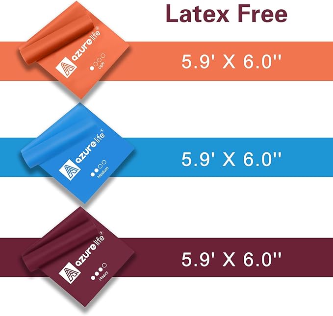 Resistance Bands,Professional Long Non-Latex Elastic Stretch Bands,Exercise Bands for Physical Therapy, Yoga, Pilates, Rehab, at-Home or The Gym Workouts, Strength Training-GravixFit