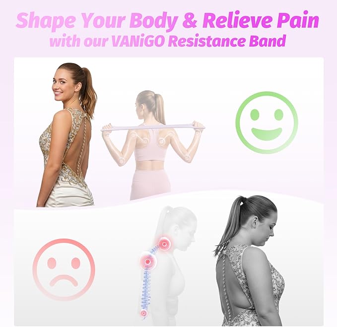 Figure 8 Fitness Resistance Band, Unbreakable Thicken 25lb Elastic Excercise Band for Working Out, Non-Slip Silicone Bands for Strength Stretch Training Arms Back Shoulder Chest Yoga Pilates-GravixFit