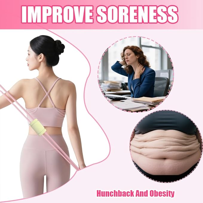 Figure 8 Fitness Resistance Bands with Handles, Yoga Resistance Band Stretch Fitness Band, Chest Expander, for Arm and Shoulder Stretch, Rope 8 Word Elastic for Women and Men（3 Pack）-GravixFit