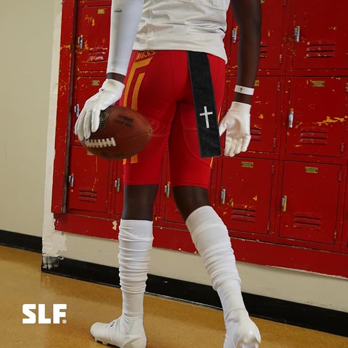 SLEEFS Faith Cross Black Thin Football Towel-GravixFit