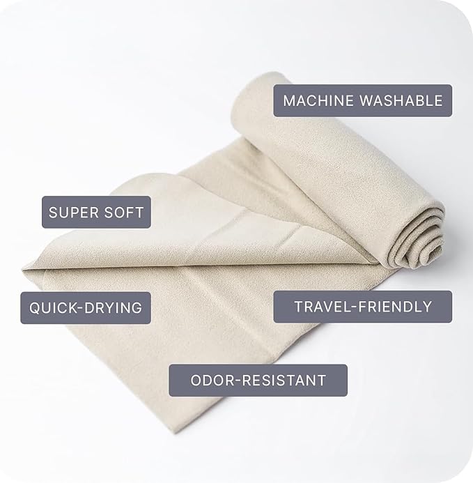 Suede Sweat Towel for Yoga, Pilates, Hot Yoga, Home Workouts, Gym - Soft Absorbent Quick Dry Hand Towel Travel Size-GravixFit