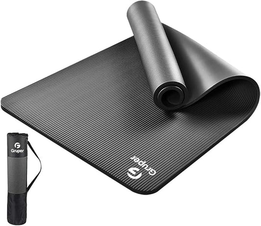Thick Yoga Mat Non Slip, Large Size 72" L x 32" W x 0.6" TH, Premium Exercise & Fitness Mat with Carrying Strap and Bag, Workout Mats for Home-GravixFit