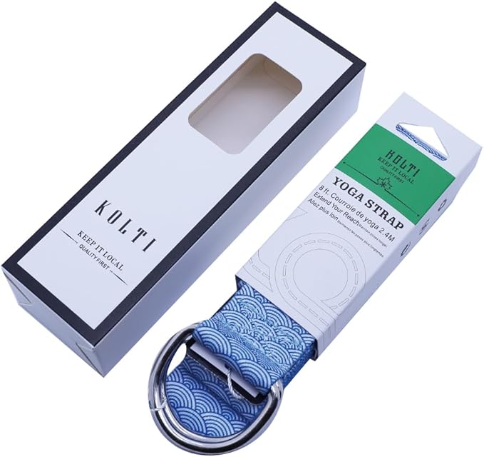 Yoga Exercise Adjustable Straps 8FT with Durable D-Ring for Pilates & Gym Workouts | Hold Poses, Stretch, Improve Flexibility & Maintain Balance-GravixFit