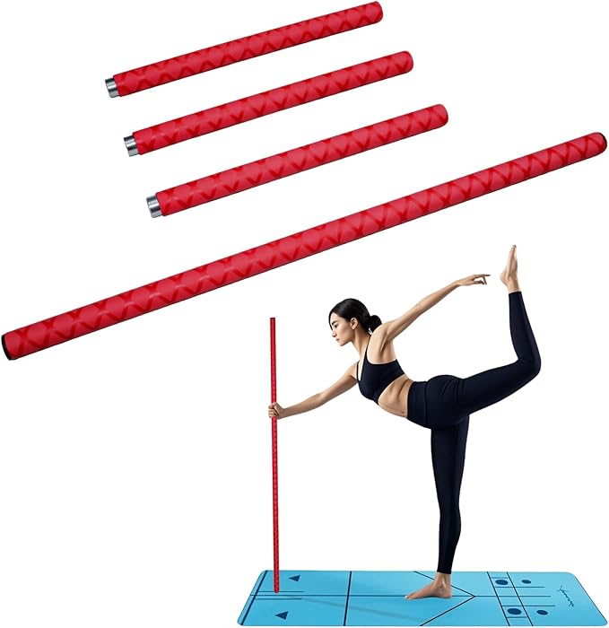 The Huang Yunming yoga stick is made of sturdy steel that is 5 feet high and an adjustable stretching stick, providing flexibility, agility, and balance. Multi functional fitness stick with 5 steel pipes-GravixFit
