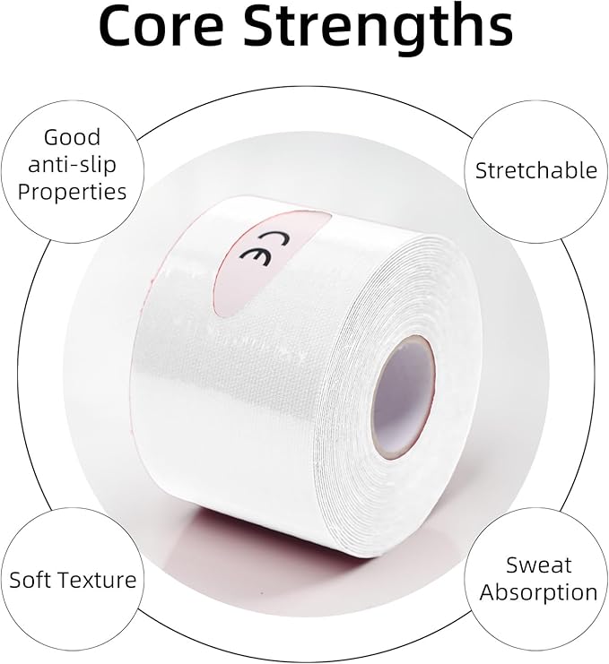 PRIOR FITNESS Premium Lyra Hoop Tape, Aerial Lyra Hoop Anti Skid Tape, 16.4ft/5m Aerial Hoop Lyra Tape Non-Slip Grip Tapes Yoga Rig Tape for Exercises Gymnastics Acrobatics Kinesiology-GravixFit