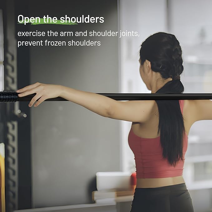 Slim Panda Yoga Stick, 5ft Natural Bamboo Stick with Rubber Ends, Exercise Stretching Stick for Yoga, Stretching, Balance and Correcting Posture, Rehabilitation Physical Therapy Aids-GravixFit