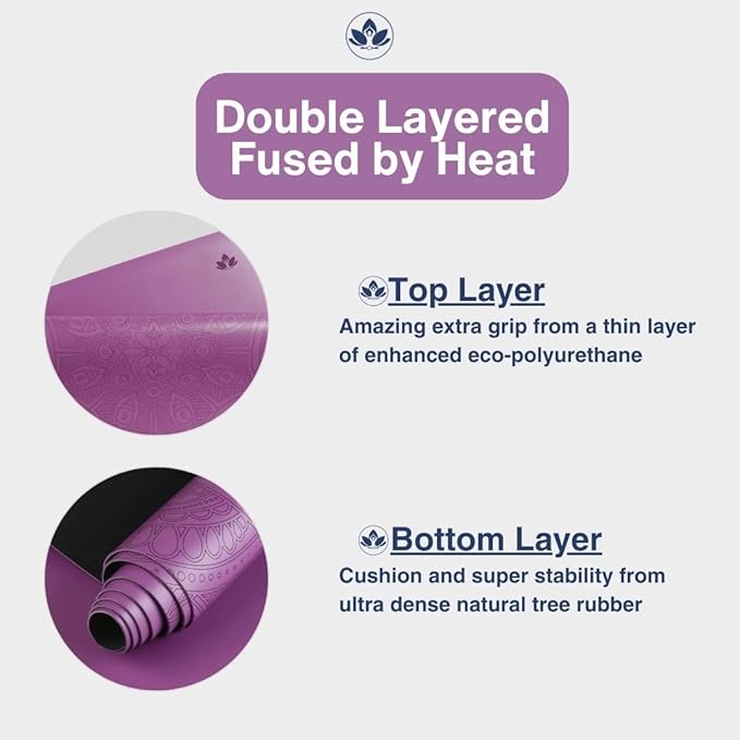 Clever Yoga Liquid Balance Thick Yoga Mat - Pro Exercise Yoga Mat with Non-Slip Surface for Home Gym, Earth-Friendly & Recyclable Pilates and Workout Pad Women & Men, 4.5 mm-GravixFit